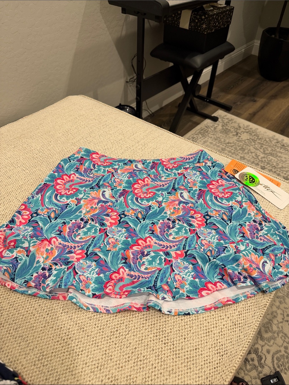 Floral Blue & Pink Women's Skirt - Vibrant Print